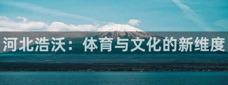 意昂4集团官网网址：河北浩沃：体育与文化的新维度