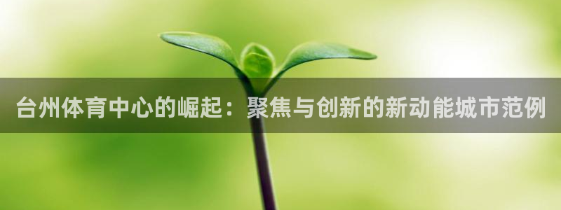 意昂体育4官方客服电话：台州体育中心的崛起：聚焦与创新的新动